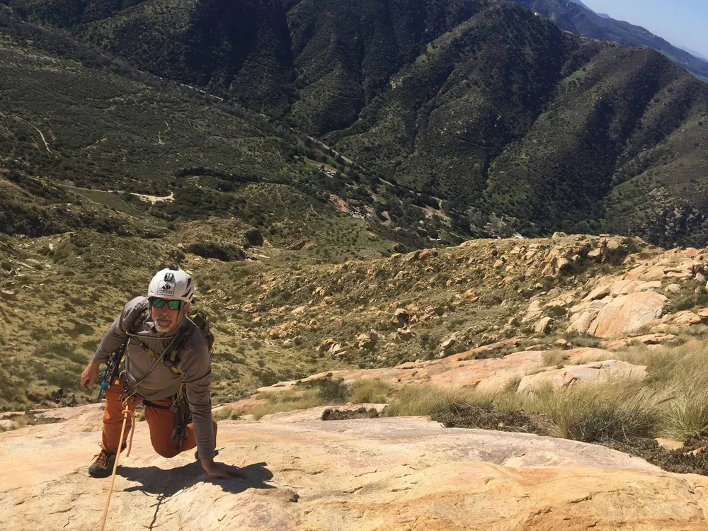 Guided outdoor climbing on classic granite formations of El Cajon Mountain