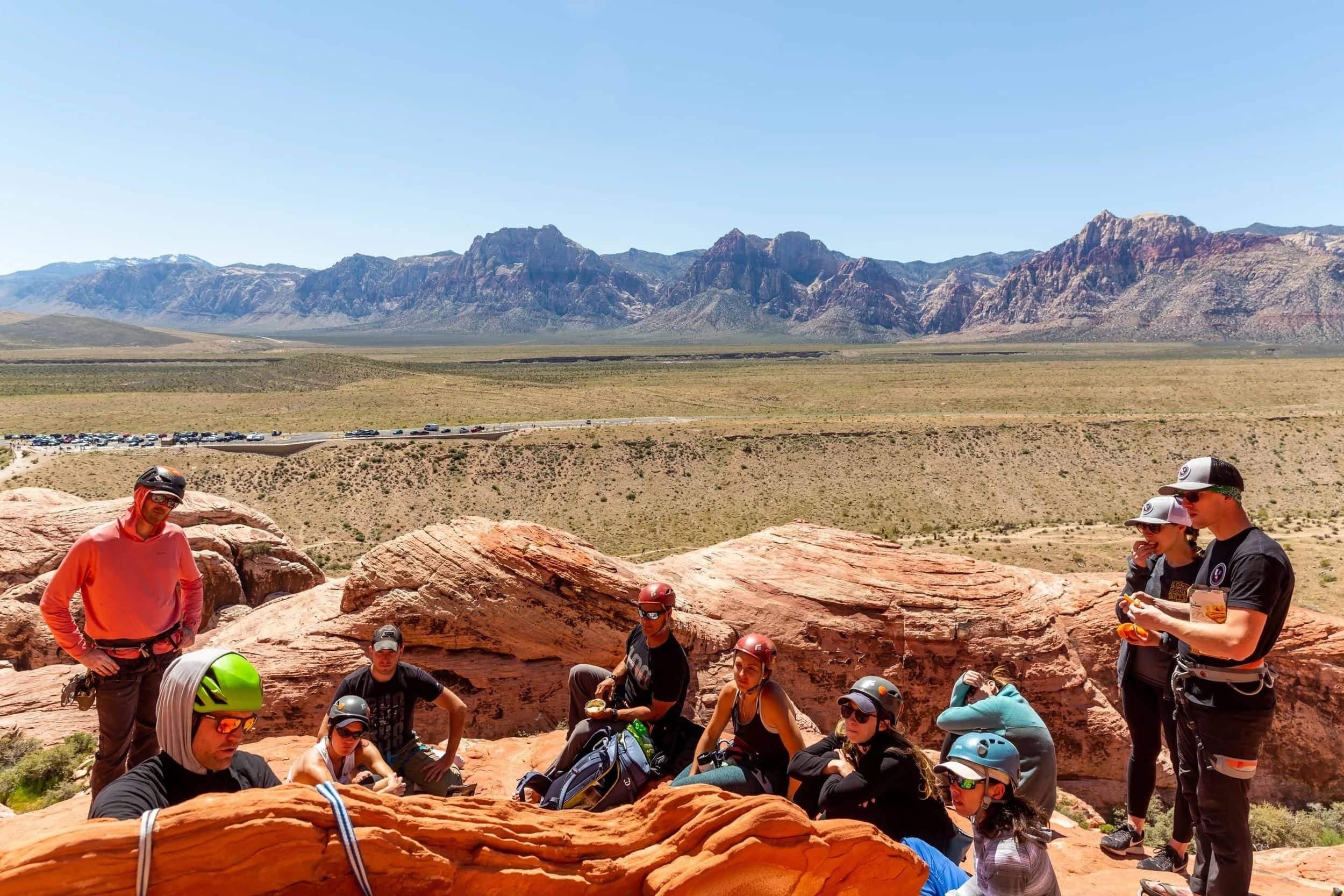 Guided rock climbing experience tailored to individual goals in Red Rock
