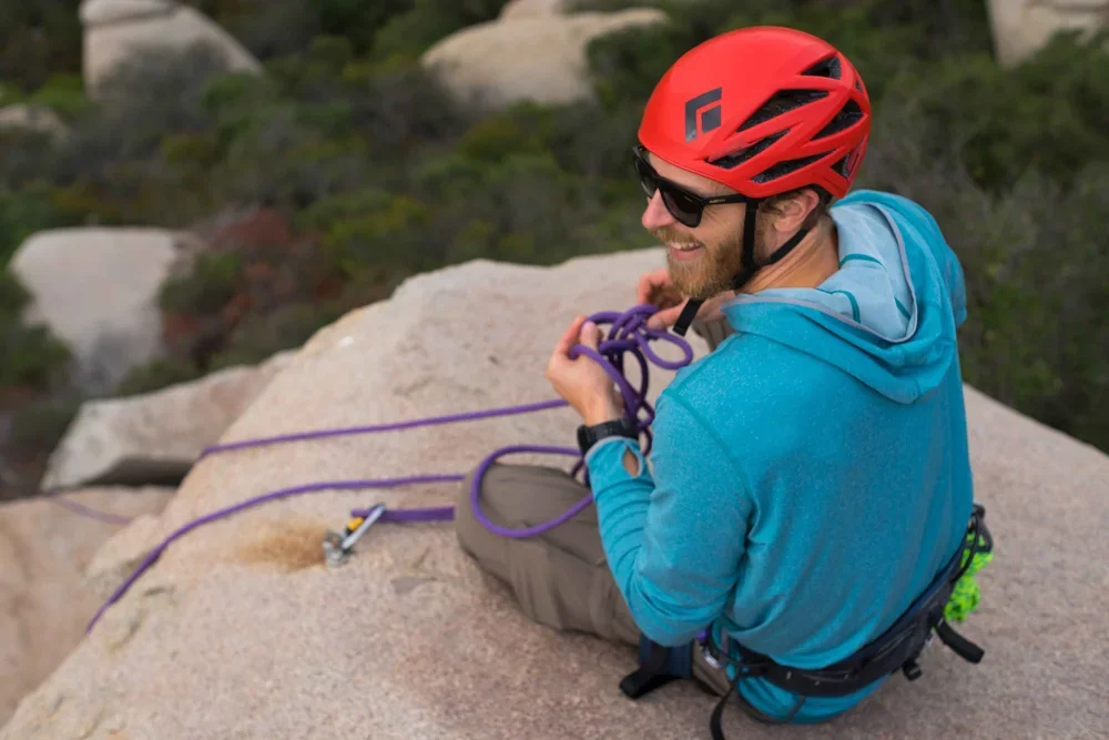 Instructional rock climbing session in the Mount Woodson area