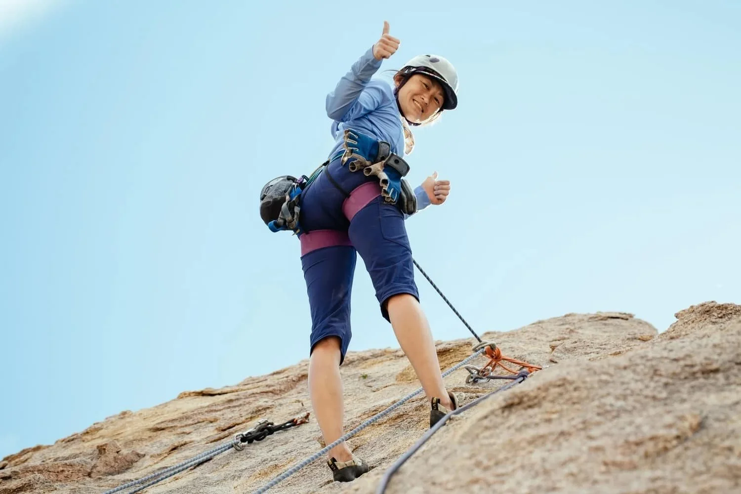 Professional mountain guides leading climbers in the Alabama Hills