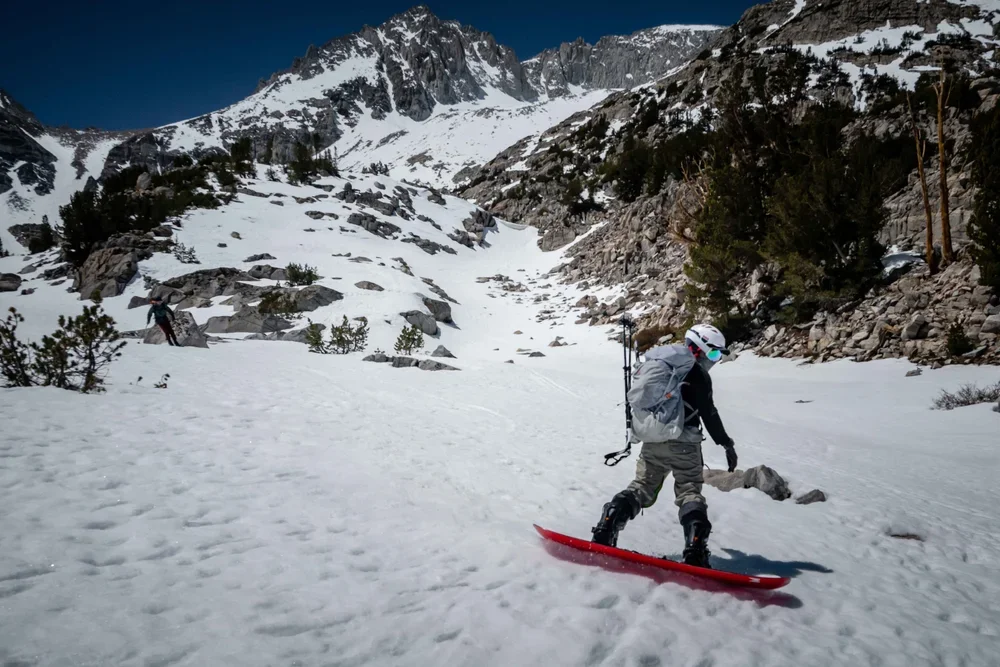 Guided backcountry skiing and splitboarding program in the Eastern Sierra with professional mountain guides