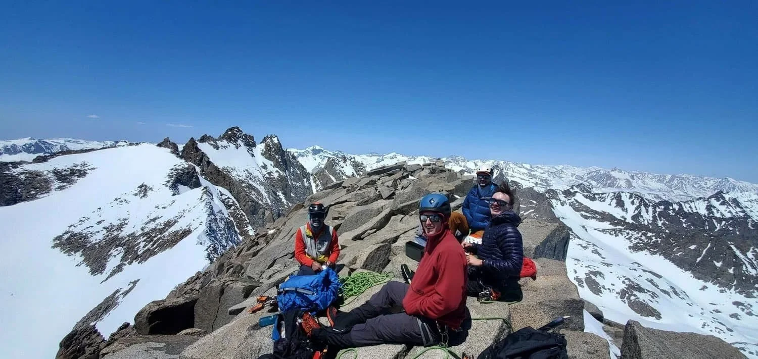Small group mountaineering training in the Eastern Sierra
