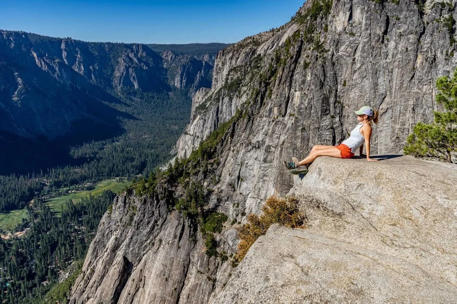 Professional mountain guides leading a backpacking trip in Yosemite