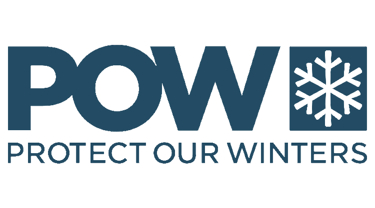 POW Protect Our Winters logo with a snowflake icon