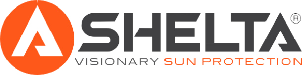 Logo for Shelt with text 'Visionary Sun Protection'.