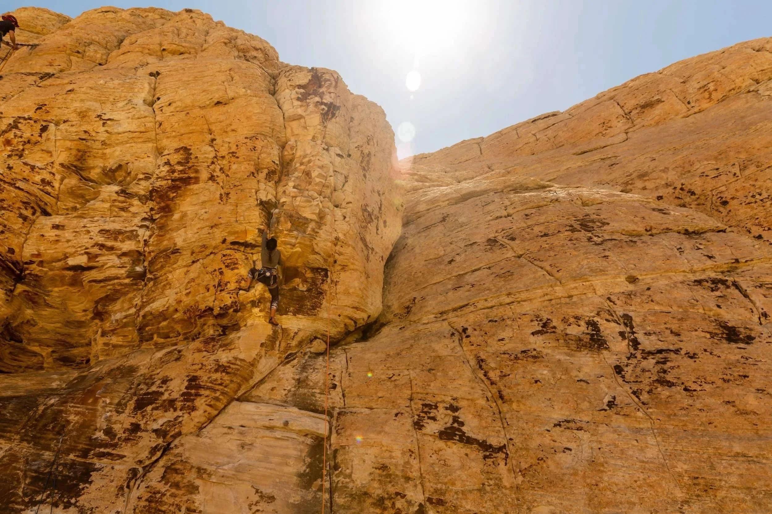 Private climbing lesson on classic routes in Red Rock Canyon