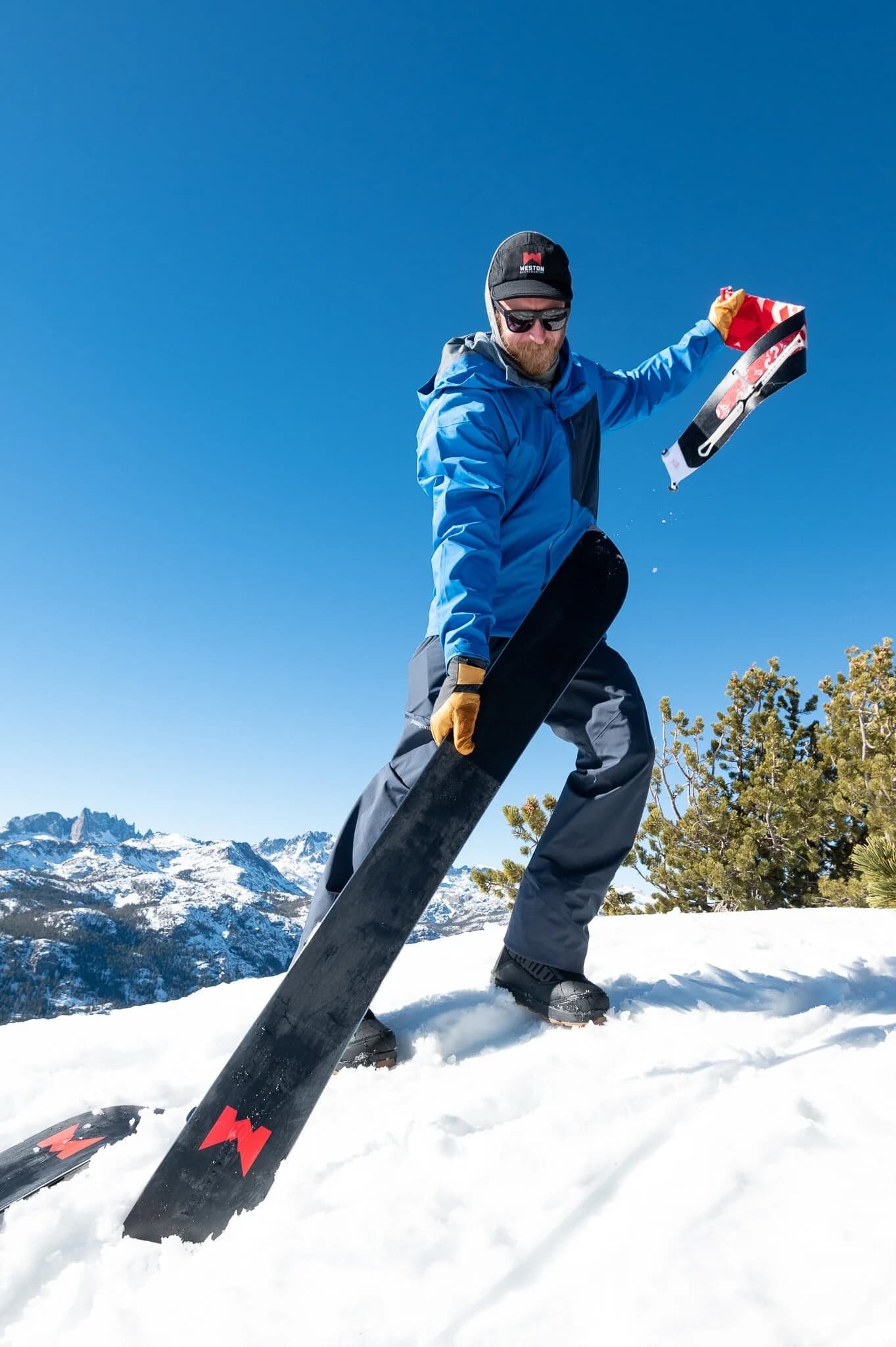 Guided snow travel across ridges and basins in the Eastern Sierra