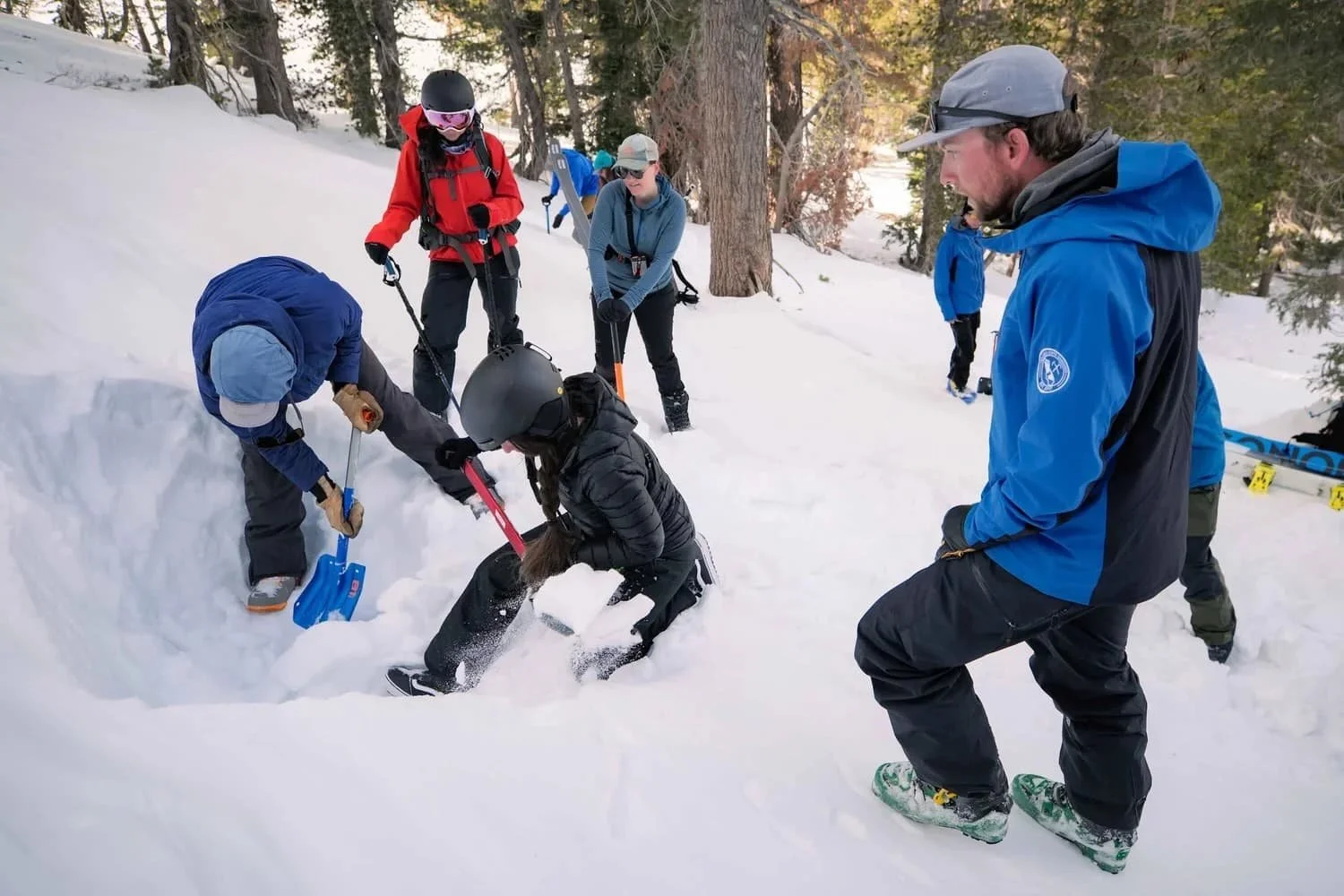 AIARE avalanche course focused on terrain assessment in Mammoth Lakes