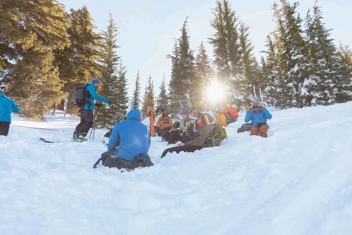 AIARE Level 1 field training in Mammoth Lakes backcountry