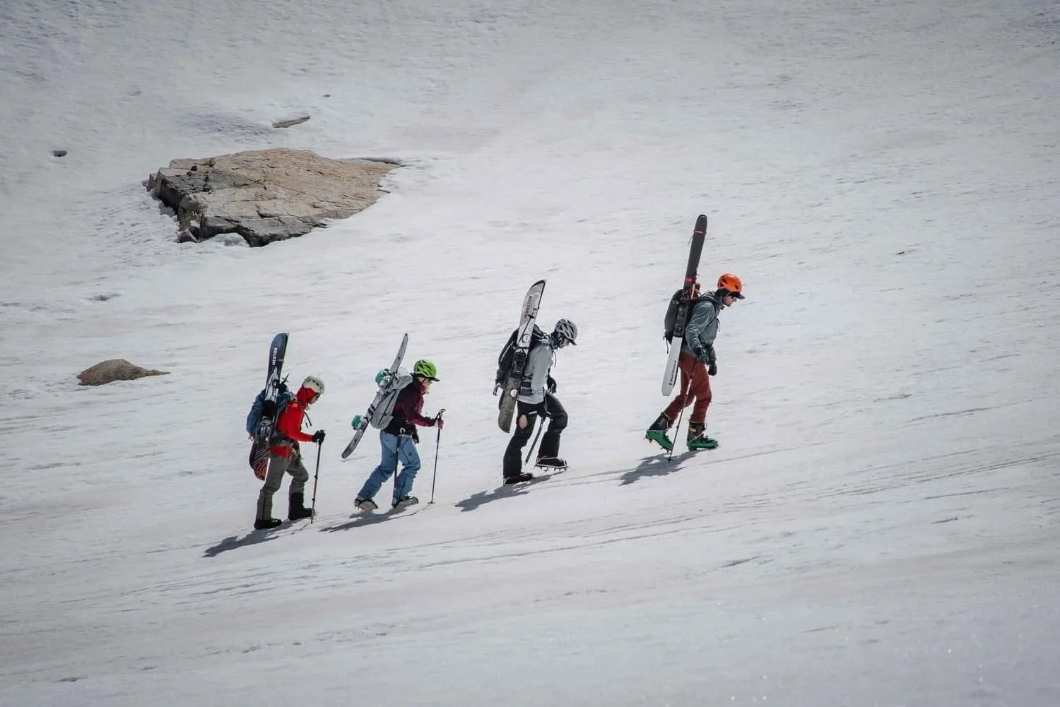 Scenic winter landscape in the Eastern Sierra backcountry
