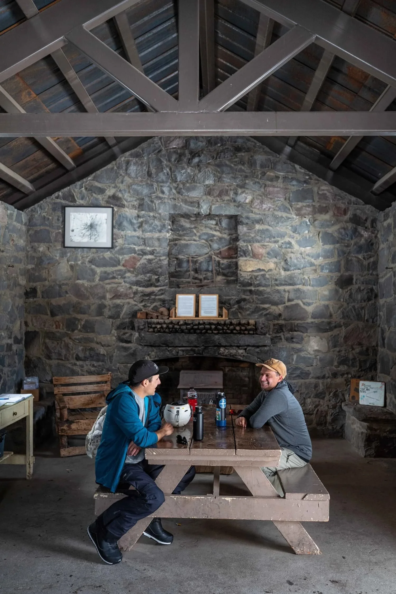 Backcountry skiing and splitboarding in remote terrain on Mount Shasta