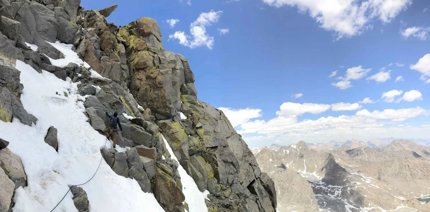 Small group mountaineering class in the Eastern Sierra backcountry