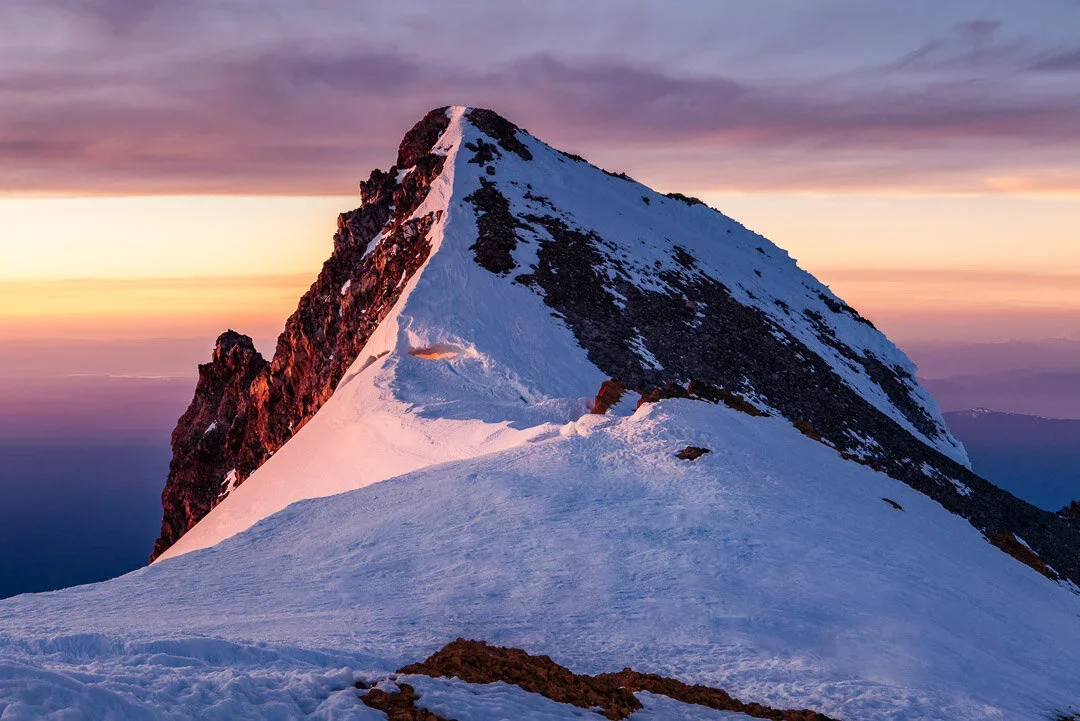 Small group alpine ski tour on Mount Shasta