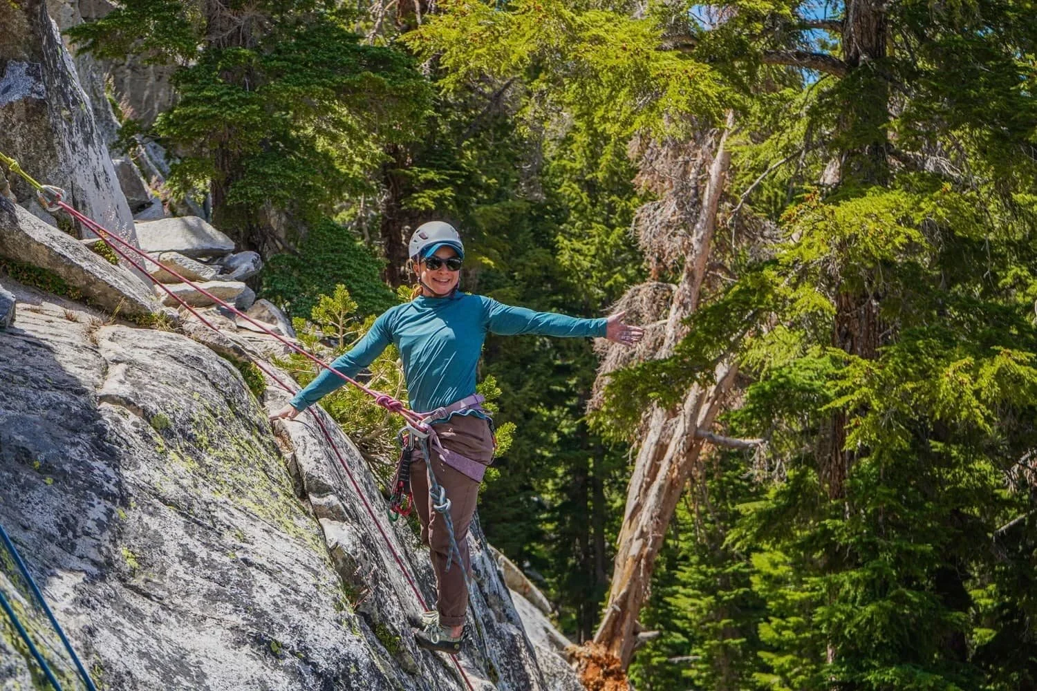 Outdoor climbing instruction in the Eastern Sierra near Mammoth Lakes