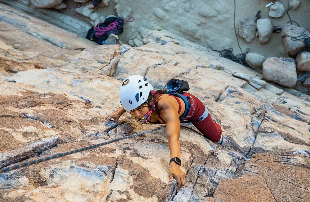 Outdoor rock climbing with experienced guides in Joshua Tree