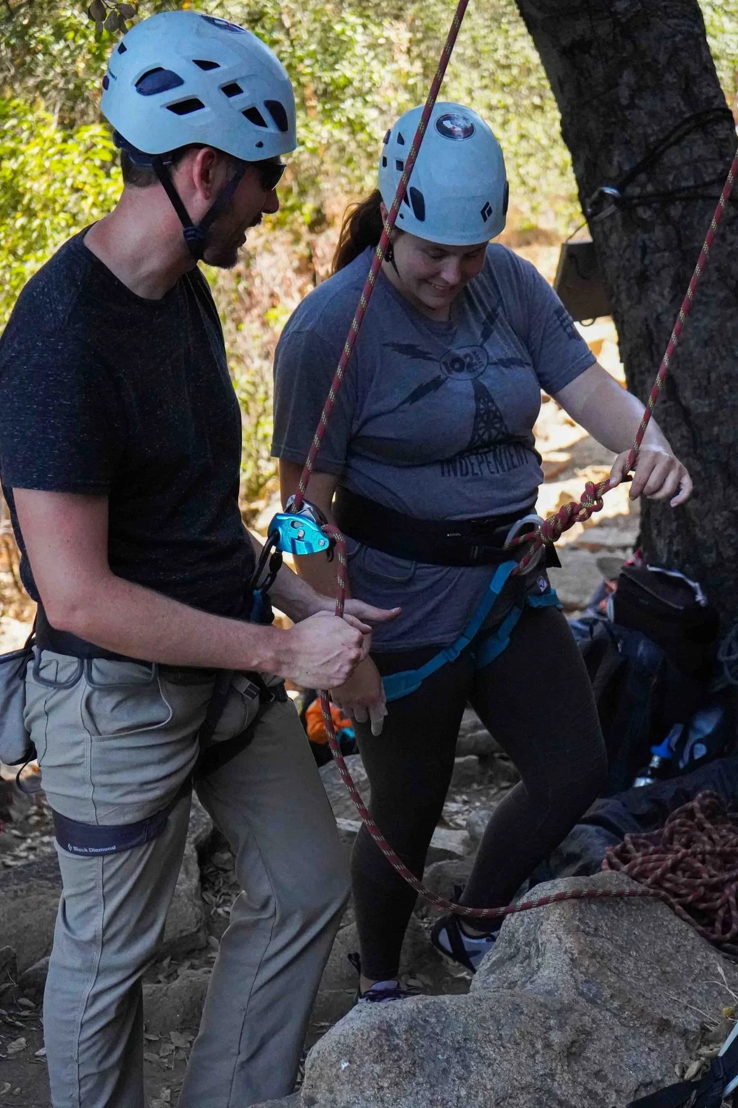 Outdoor rock climbing with experienced guides at Dixon Lake