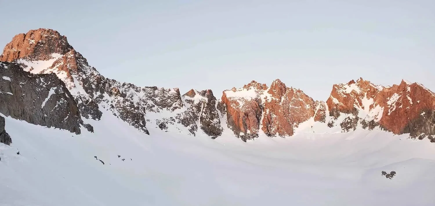 Advanced mountaineering instruction in the alpine terrain of the Eastern Sierra