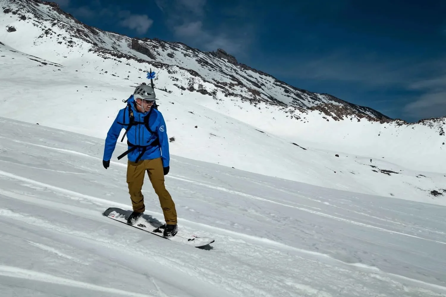 Small group backcountry ski and splitboard adventure on Mount Shasta