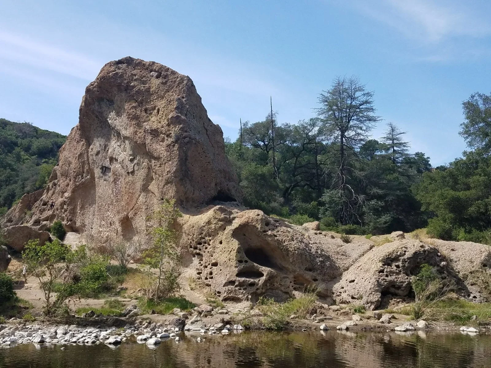 views from a guided rock climb in malibu creek outside of los angeles