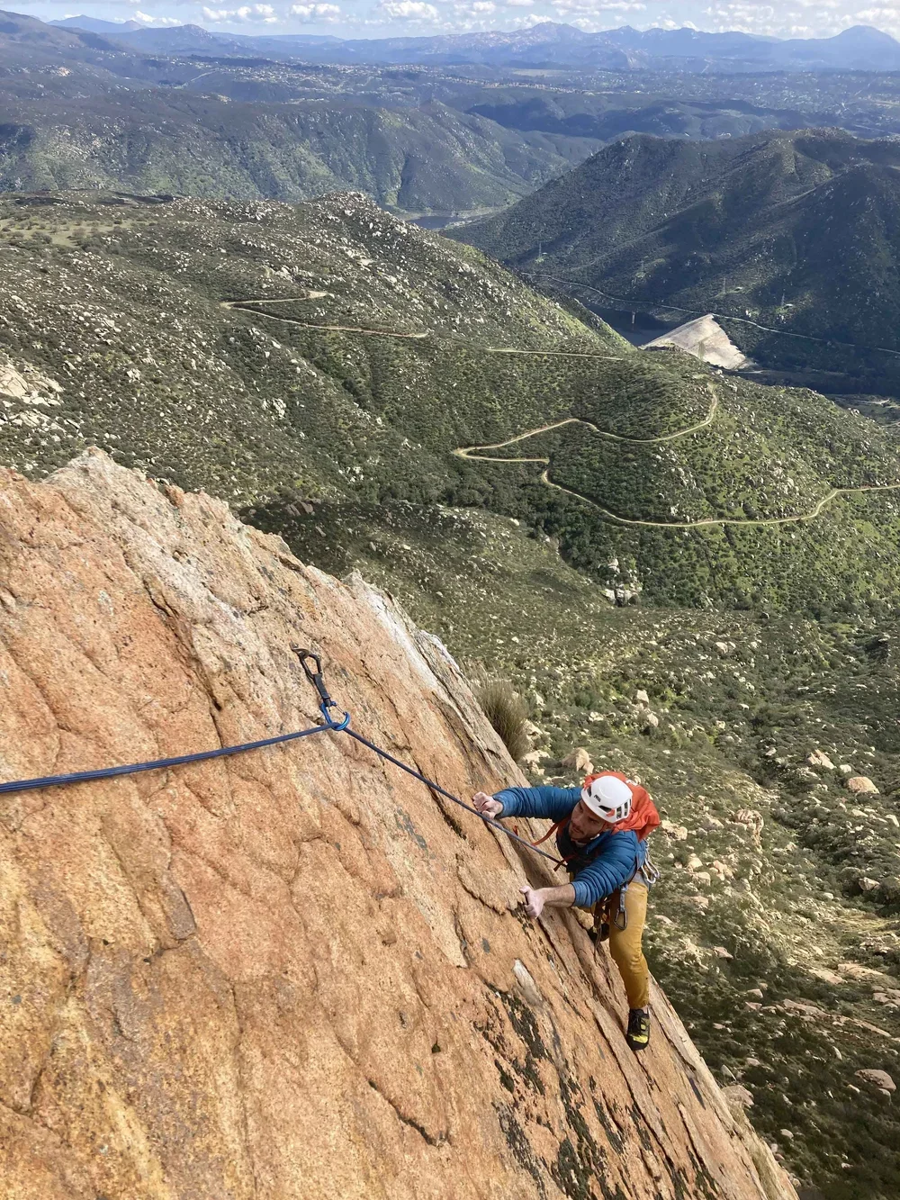 Professional rock climbing instruction at El Cajon Mountain in San Diego