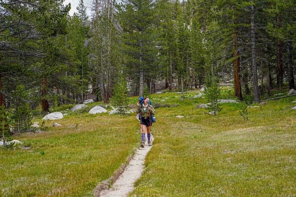 Backpacking experience along alpine lakes in Sequoia and Kings Canyon