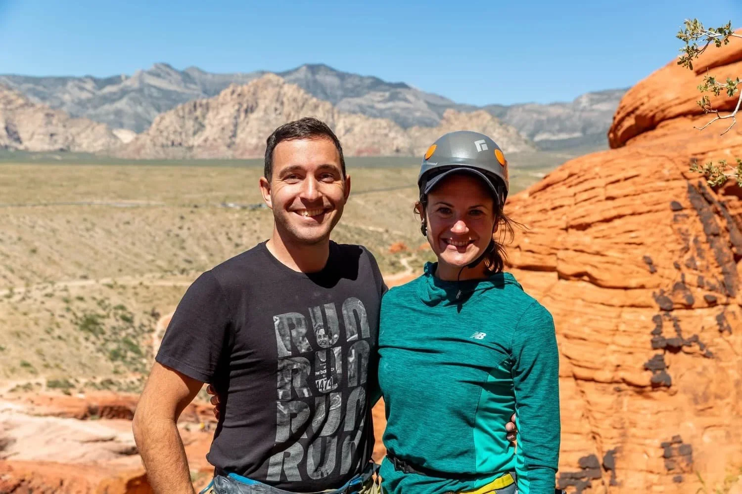 Scenic climbing session on the sandstone cliffs of Red Rock Canyon