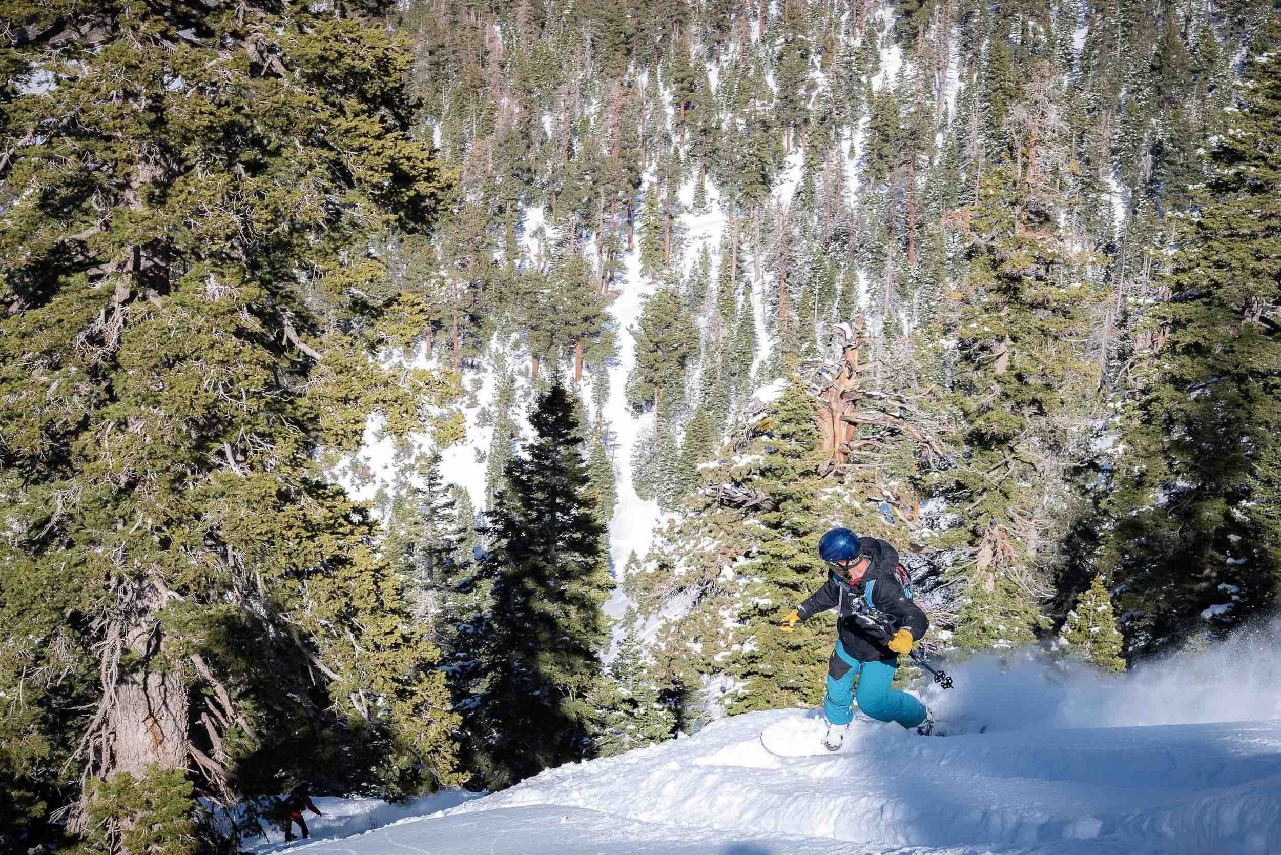 Guided backcountry splitboarding progression course in Mammoth Lakes