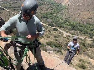 Professional self rescue training for rock climbers in California