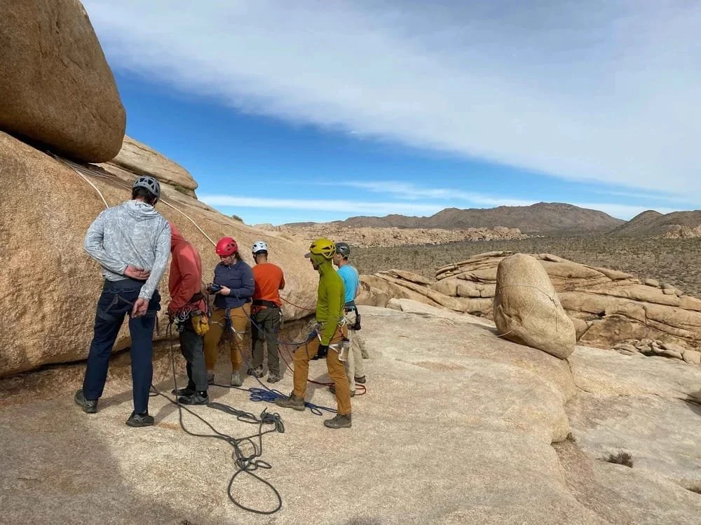 Guided introduction to traditional climbing on natural rock