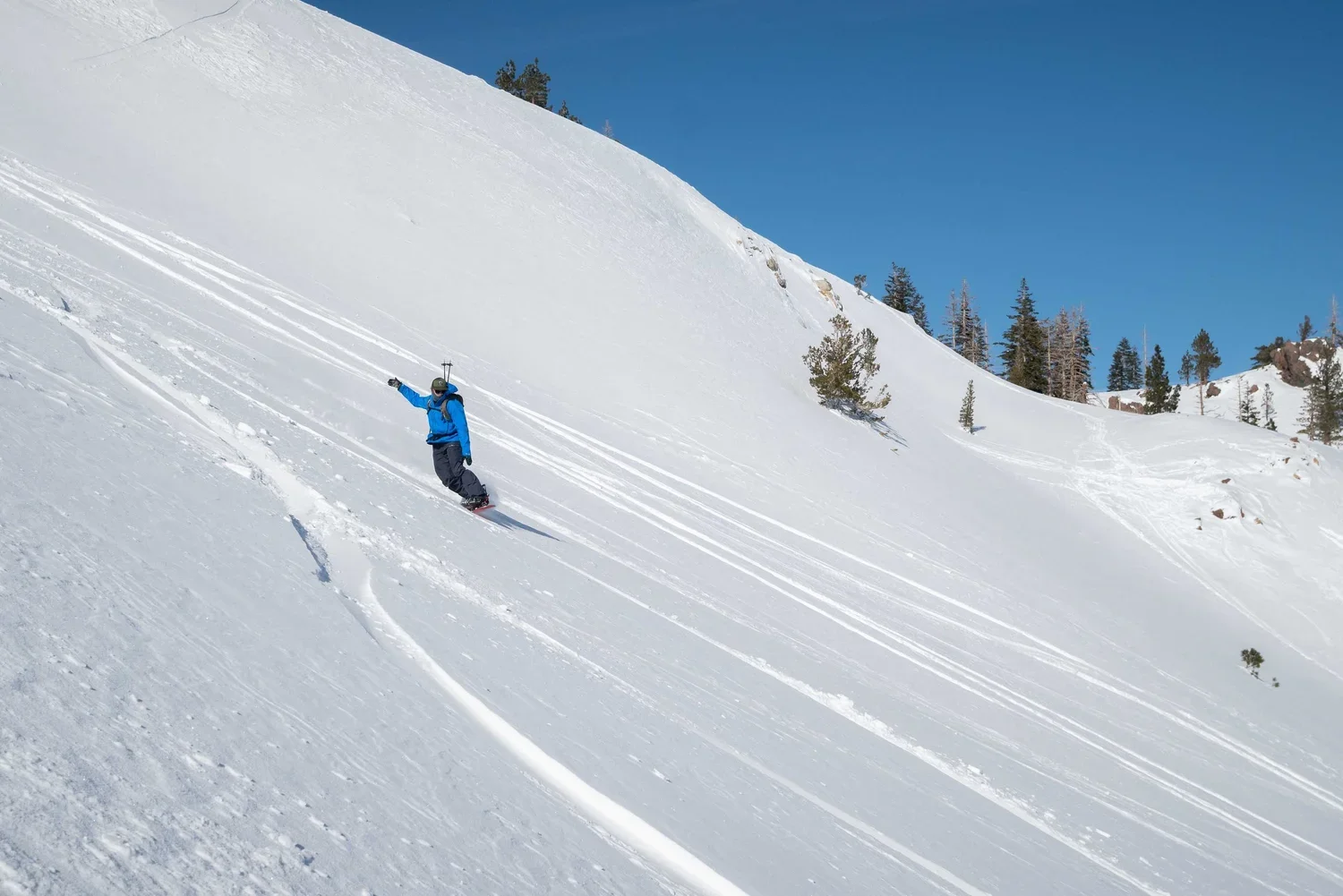 Certified instructors teaching splitboarding in Mammoth Lakes