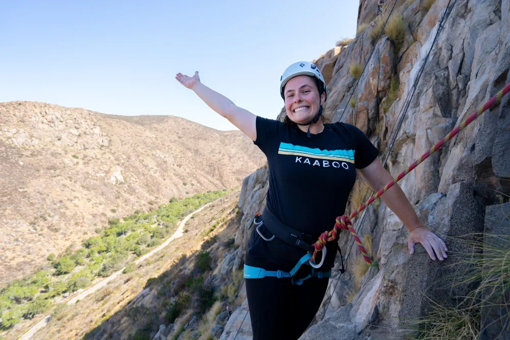 Private rock climbing lesson in Mission Gorge, San Diego