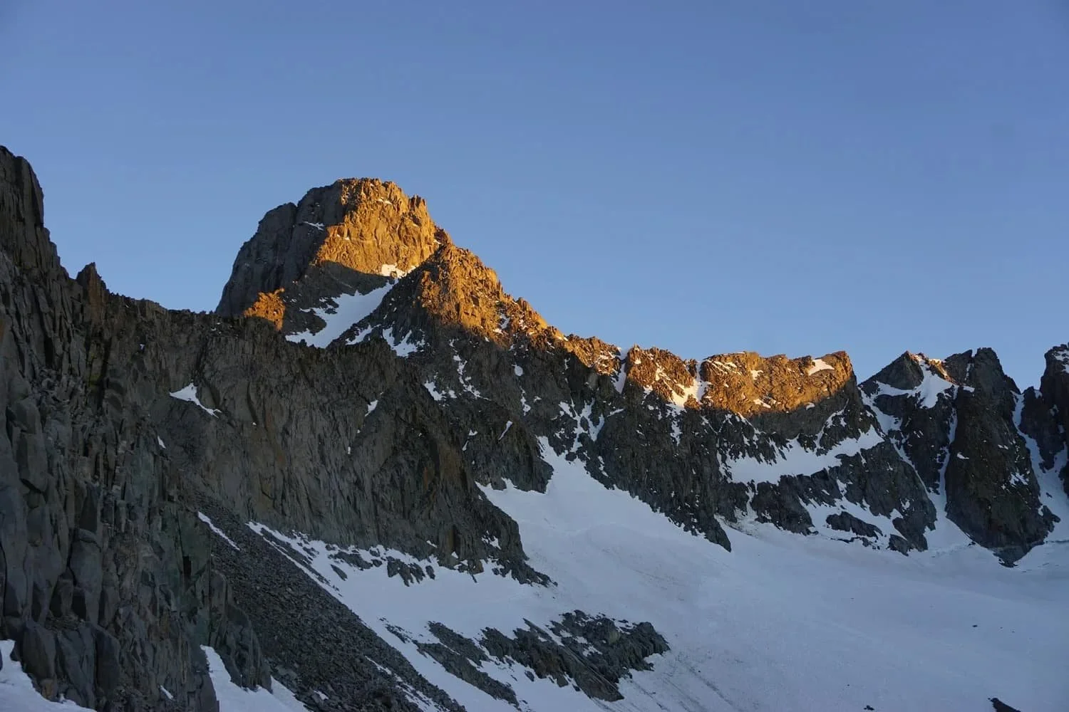 Rugged granite peaks and alpine terrain in the Eastern Sierra