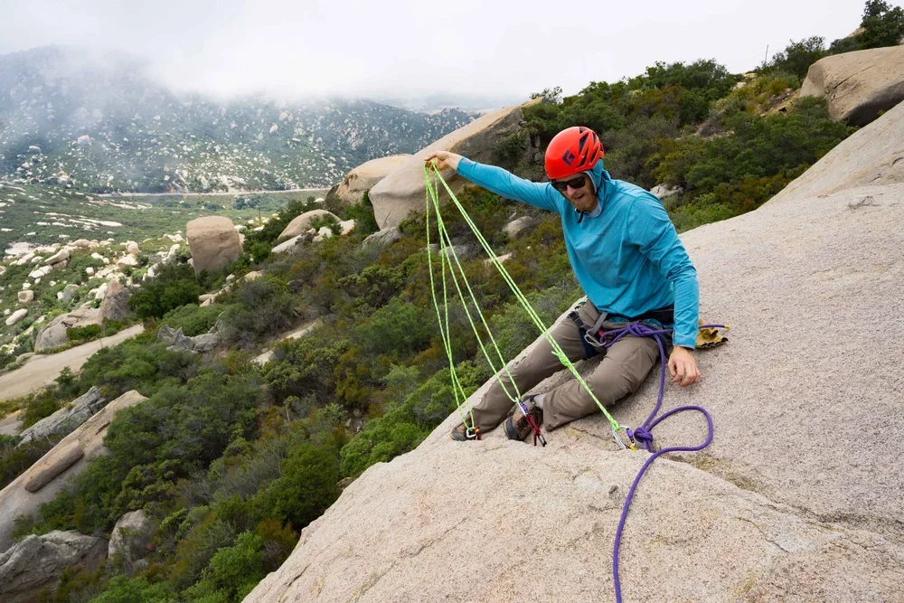 Rock climbing course on classic granite formations at Mount Woodson