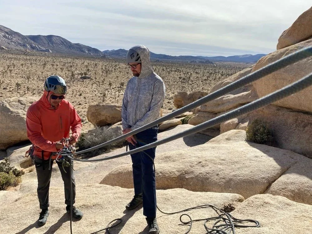 Small group trad climbing class for first-time traditional climbers