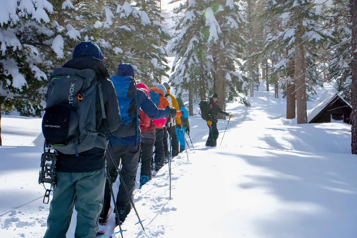 Small group splitboarding course in the high country of the Eastern Sierra