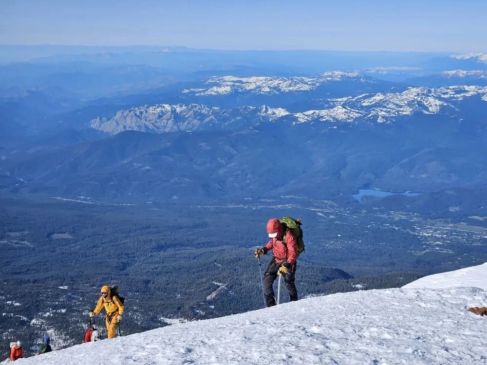 Guided summit attempt on Mount Shasta with certified mountaineering guides
