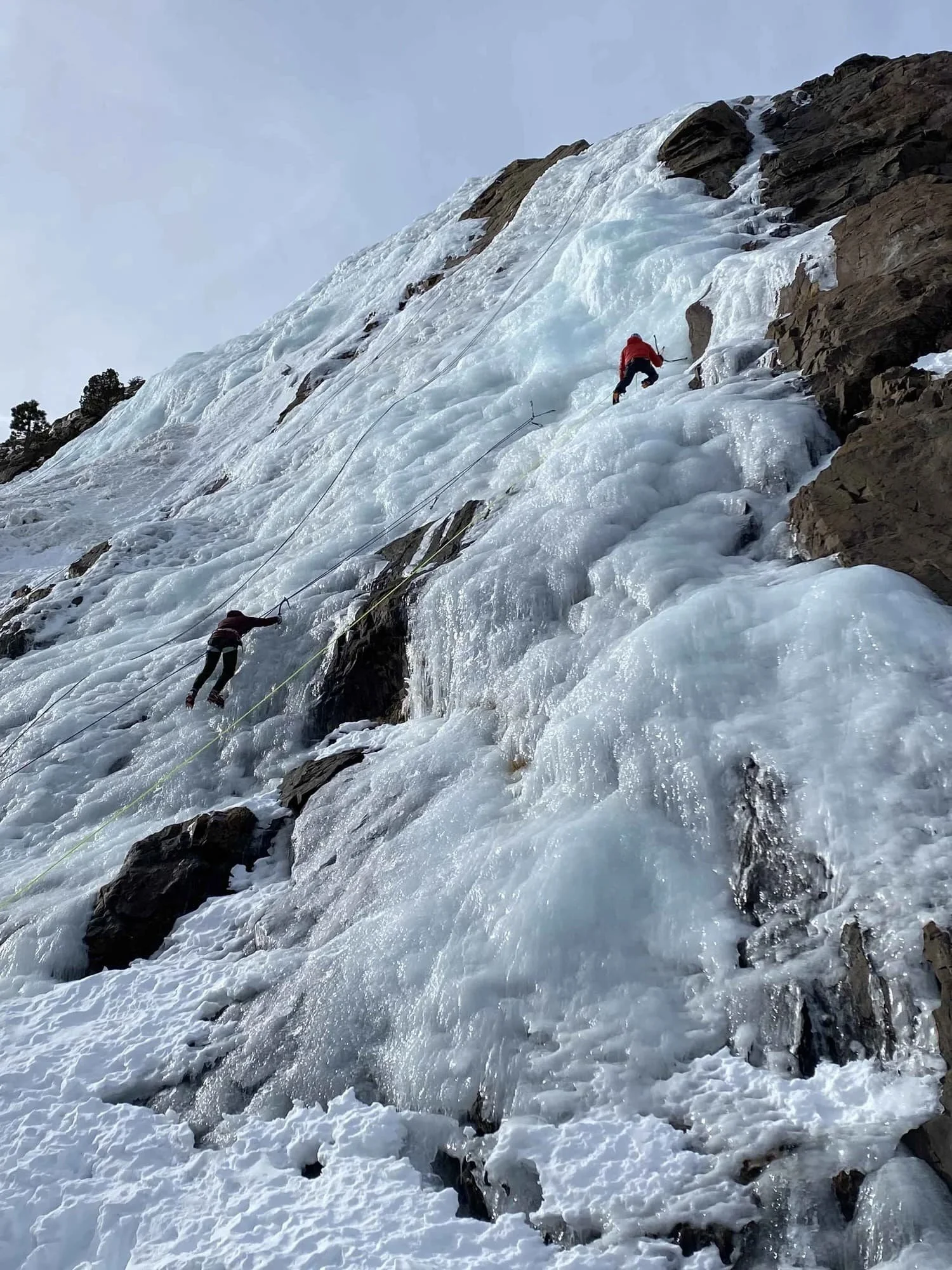 Ice climbing course designed for first-time participants