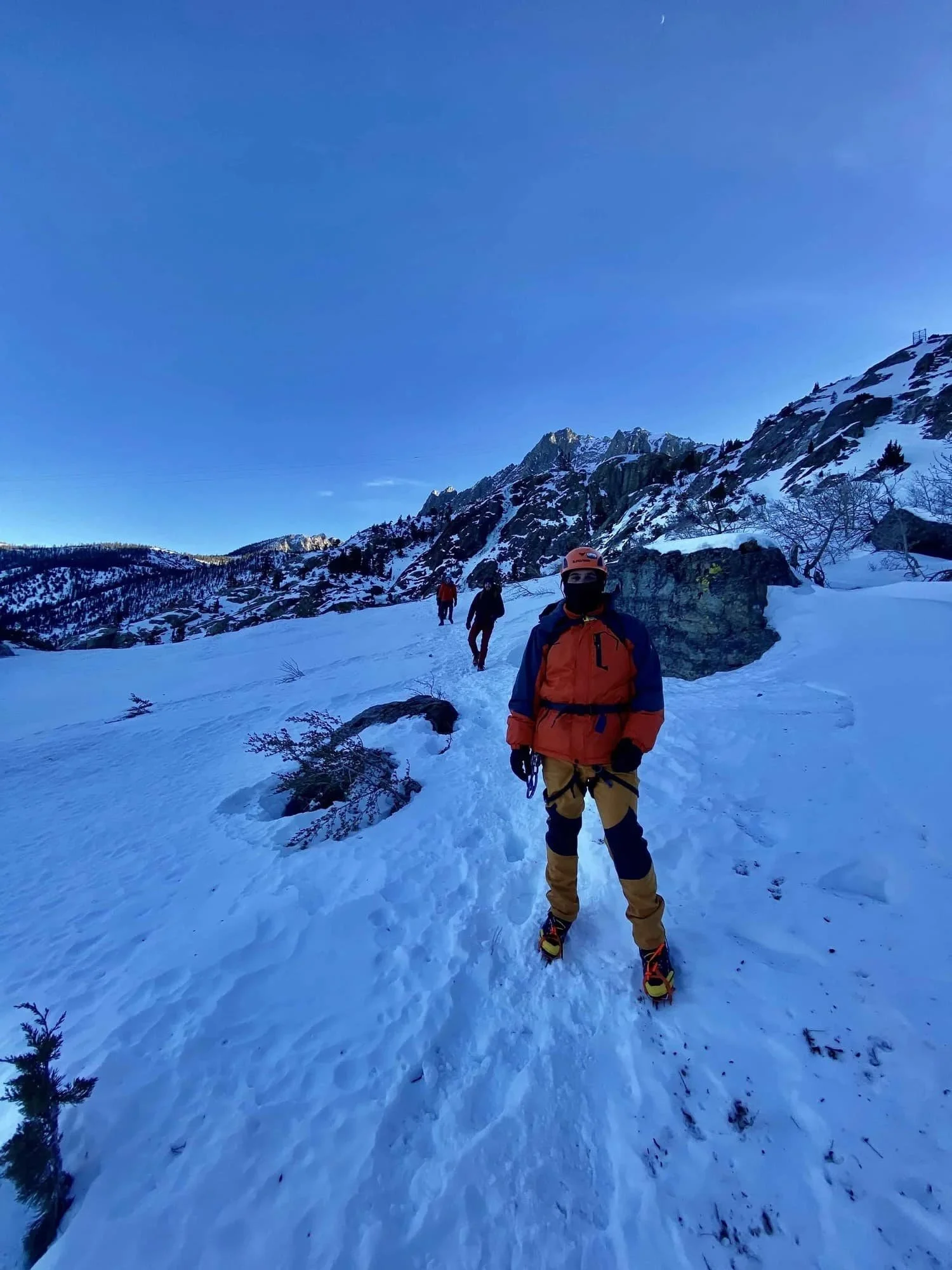 Intro to ice climbing course with professional instructors on frozen waterfalls
