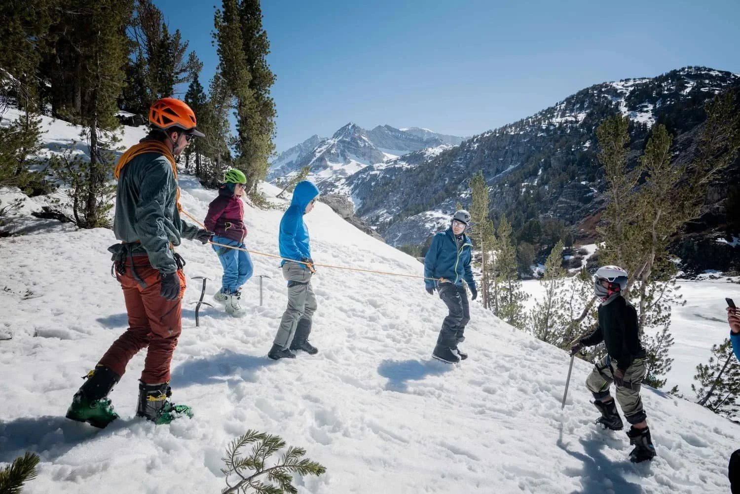 Guided alpine touring in the Eastern Sierra with experienced instructors
