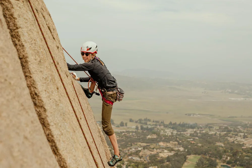 Guided rock climbing experience at Mount Woodson in San Diego