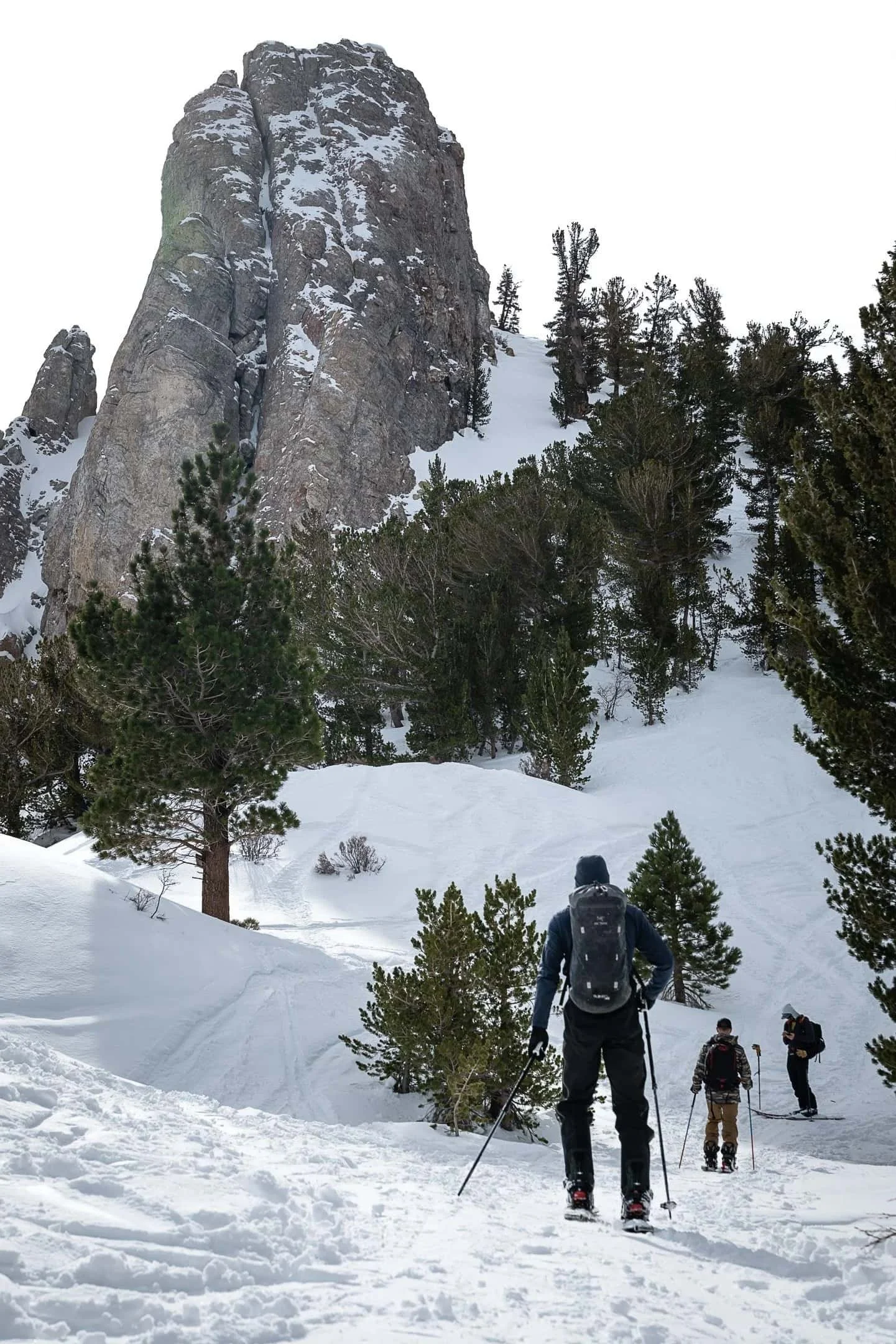 Guided Splitboarding 201 class in the Mammoth Lakes backcountry