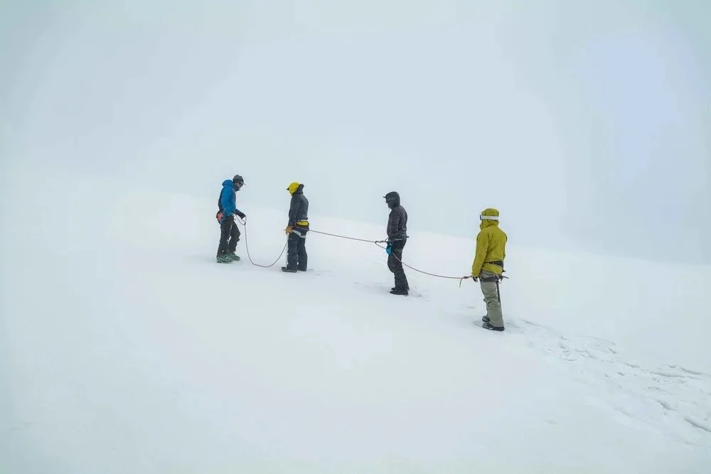 Mountaineering adventure in the high alpine of Mount Shasta