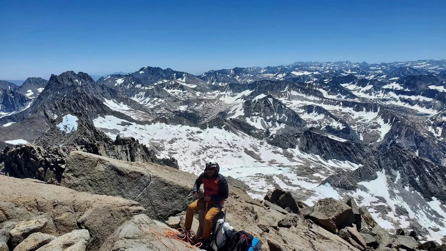 Beginner alpine climbing adventure in the Eastern Sierra mountains