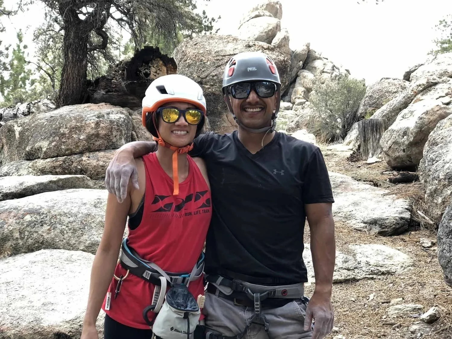 Outdoor rock climbing experience in the scenic Big Bear backcountry at Holcomb Valley