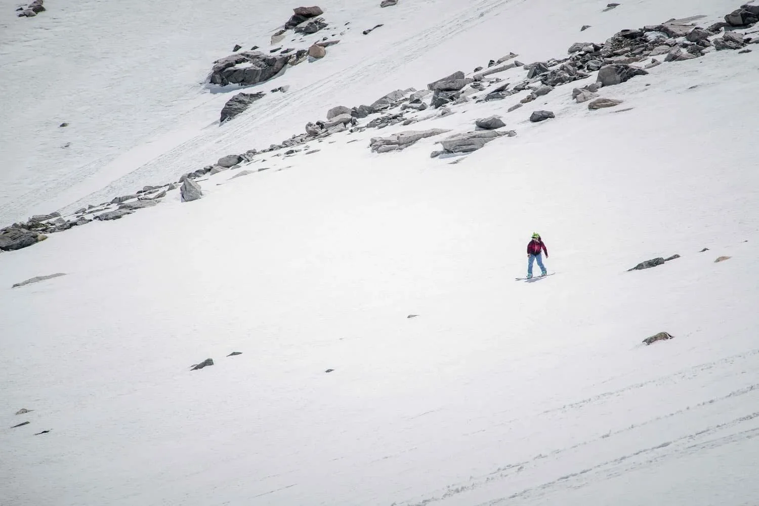 Scenic ski touring and splitboarding route in the Eastern Sierra