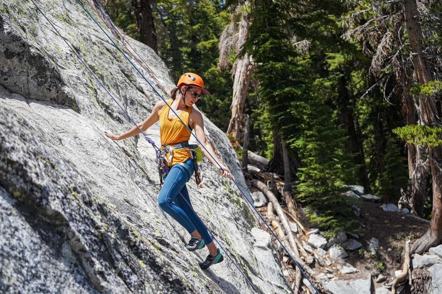 Outdoor rock climbing experience in the scenic Mammoth Lakes region