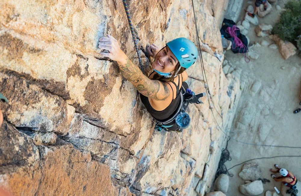 Outdoor climbing experience with views of the Joshua Tree desert