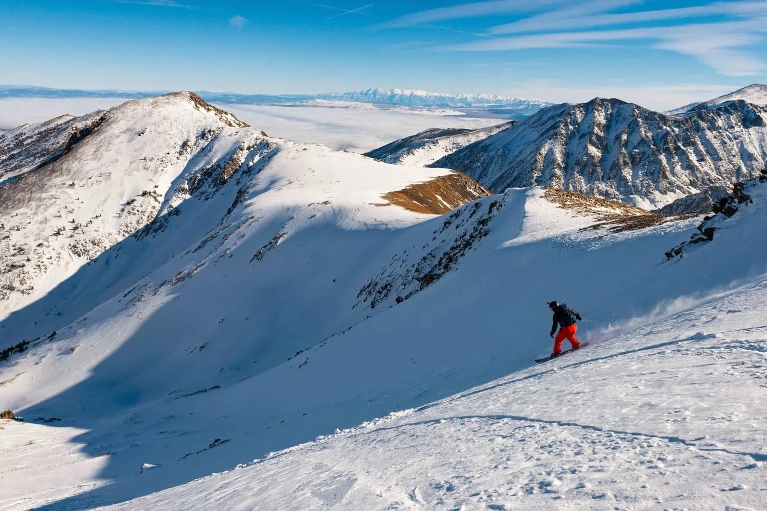 Scenic alpine bowls and ridgelines in the Eastern Sierra backcountry