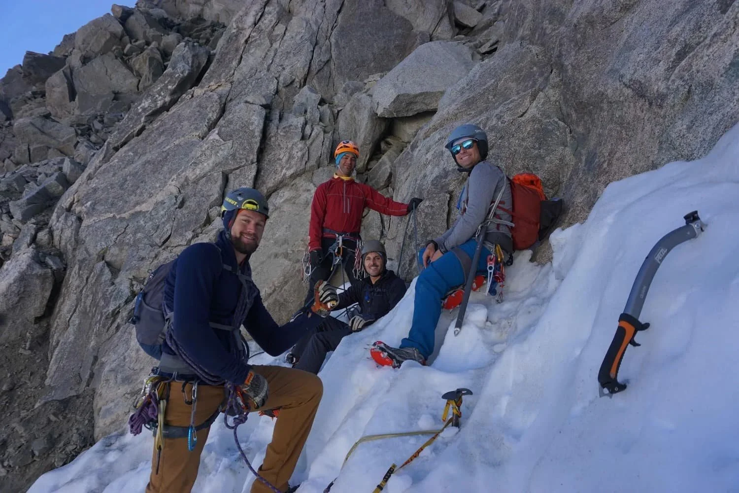 Backcountry mountaineering training in the Eastern Sierra mountains