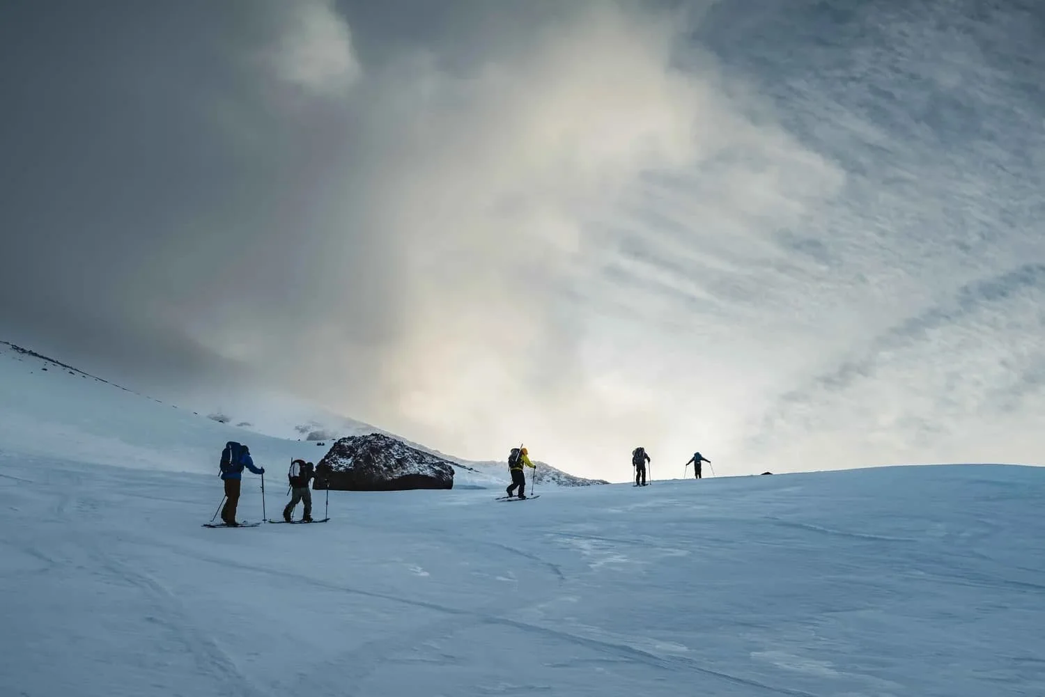 Guided winter ascent and descent on Mount Shasta
